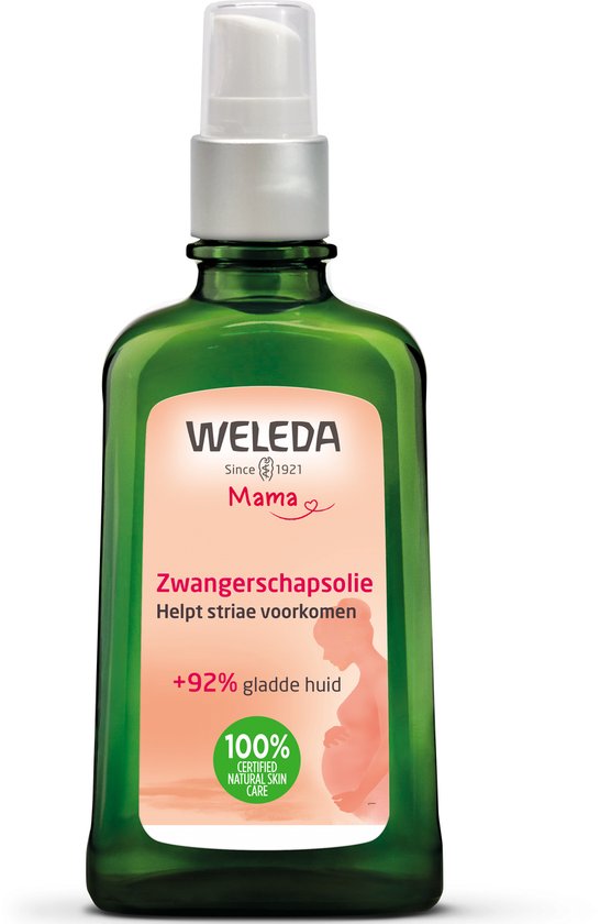 WELEDA Zwangerschapsolie - Lavendel, Wilde Roos & Sinaasappel - Voorkomt & Vermindert Striae - 100% Natuurlijke Ingrediënten - 100ml