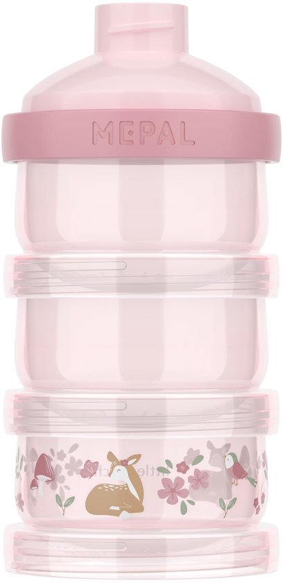 Mepal Mio melkpoedertoren 3-delig Little Dutch - 360 ml - Luchtdichte afsluiting met schekdop - Multifunctioneel opbergen en doseren - Fairy Garden